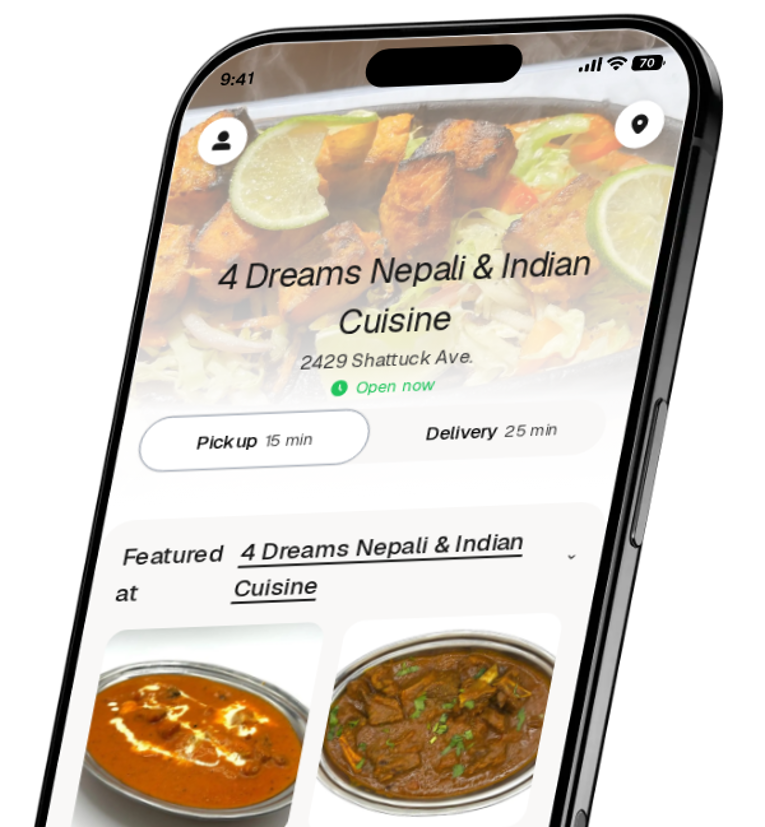 4 Dreams Nepali & Indian Cuisine app preview